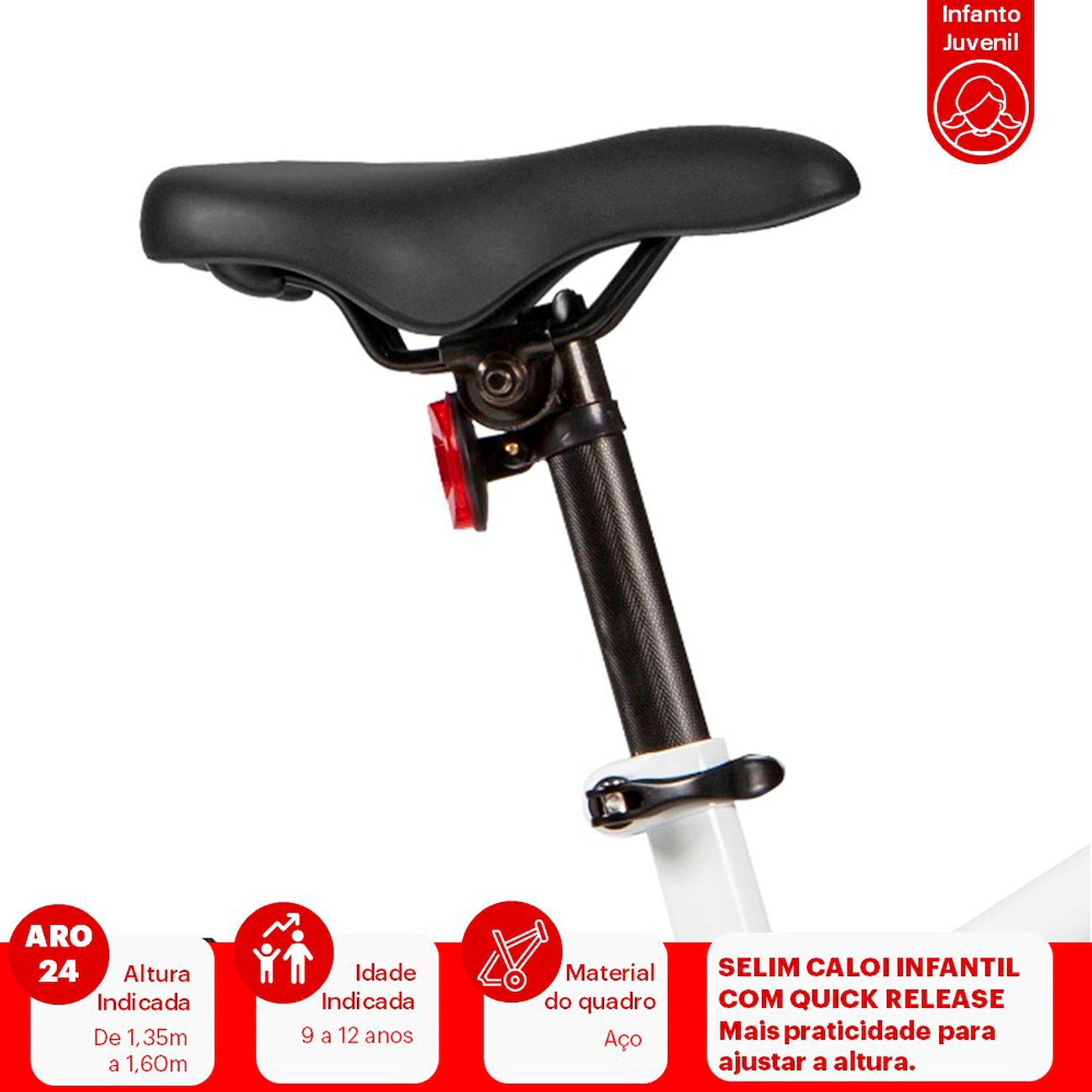 Bicicleta Caloi Ceci - Aro 24 - Freios V-Brake - Feminina - Infantil - Video 1