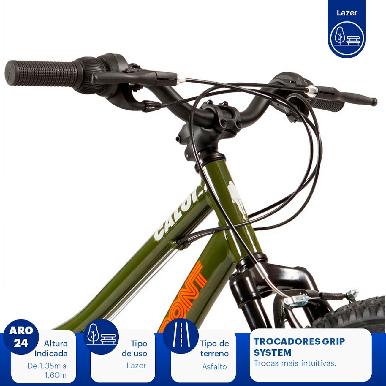 Bicicleta Caloi Max Front Aro 24 Freios V Brake Infantil em