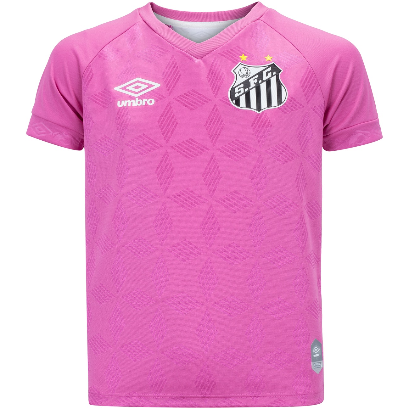 camisa santos rosa infantil