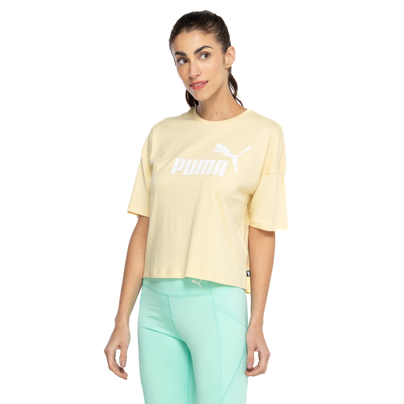 Camiseta Puma Manga Curta Essentials Logo Tee - Feminina - RF COMPANY