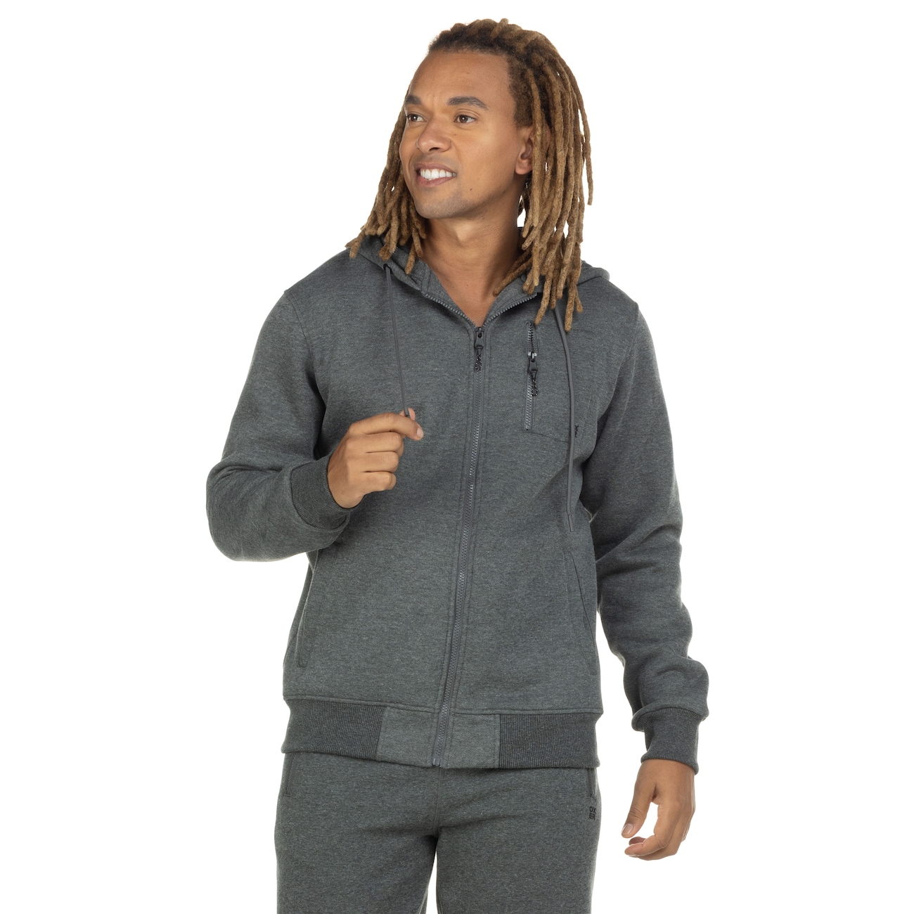 Jaqueta Masculina Oxer com Capuz e Bolso de Zíper Mark Bs