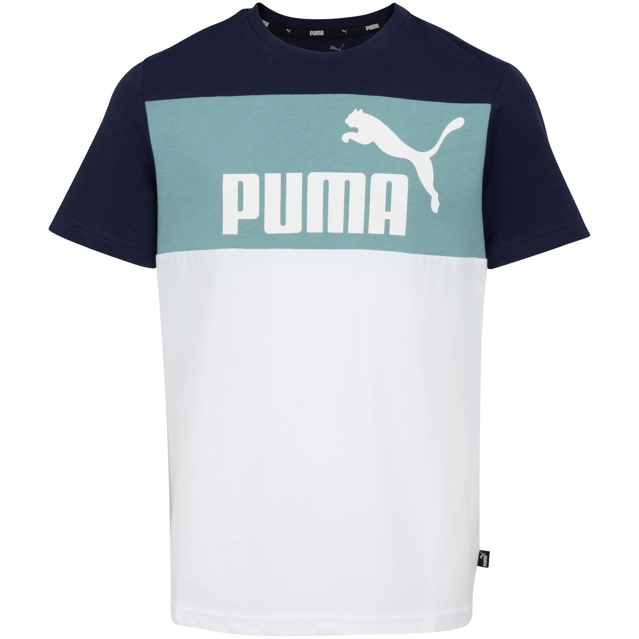 Camiseta Puma ESS Small Logo Feminina Preta e Branca - FutFanatics