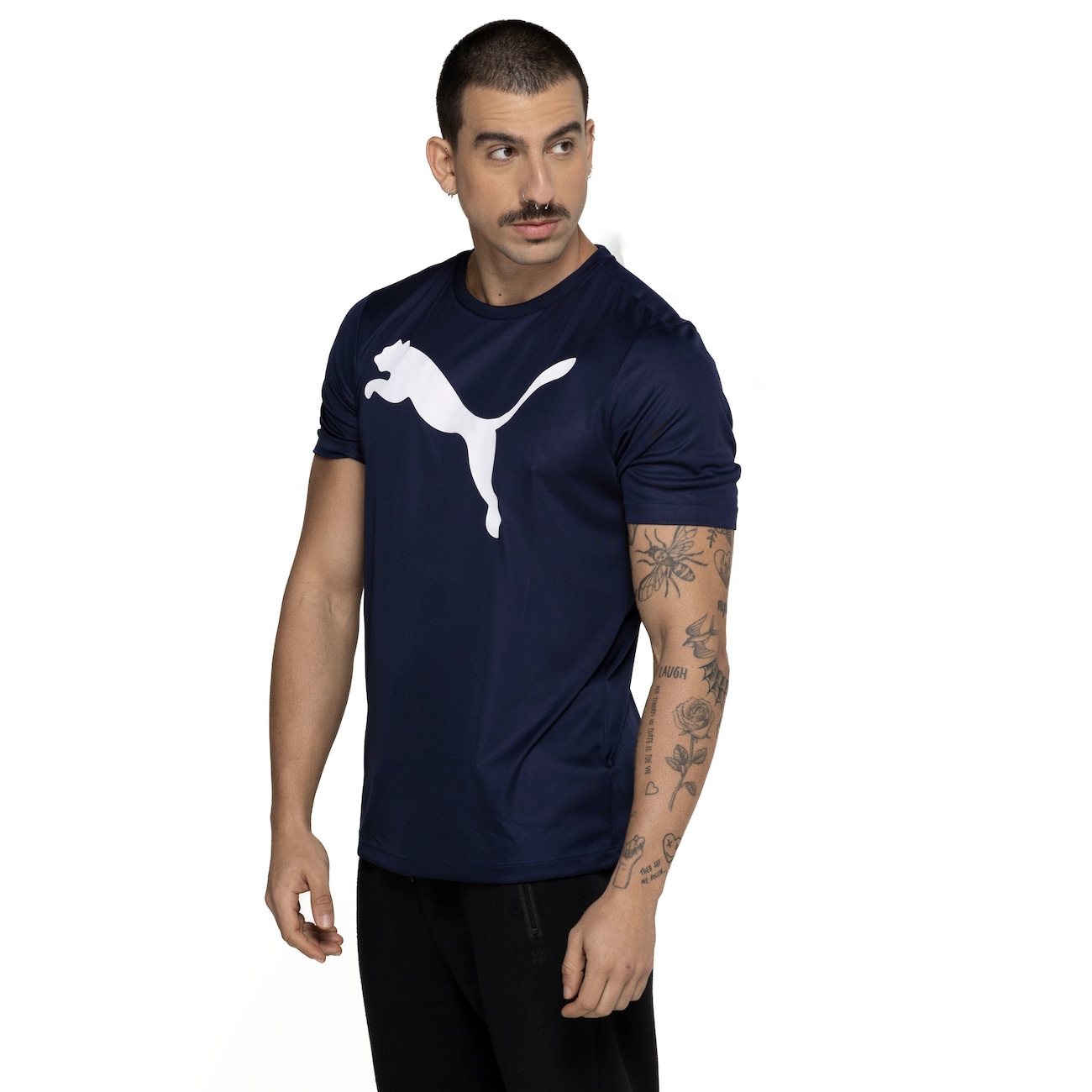 Camiseta Puma Manga Curta Active Big Logo - Masculina