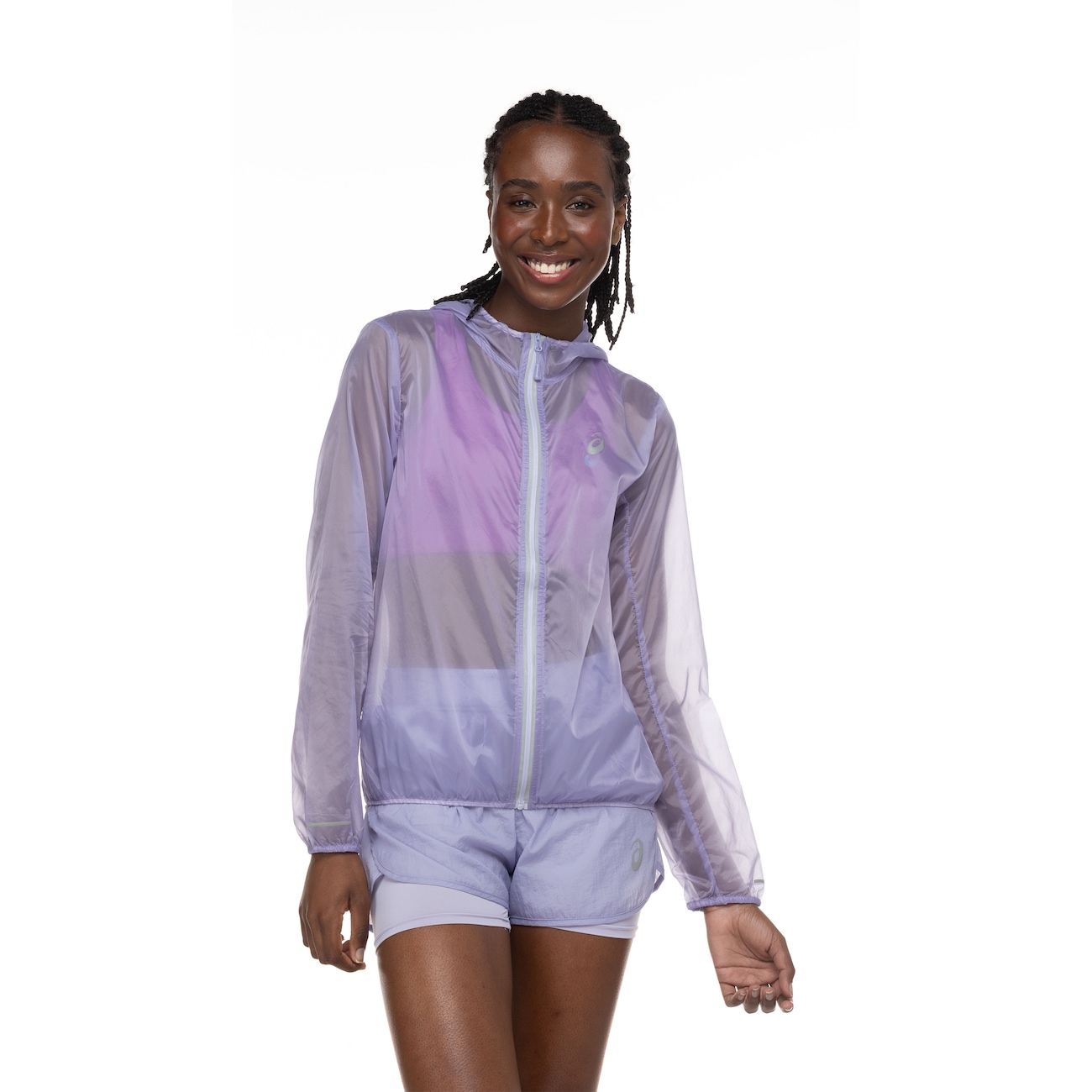 Corta-Vento ASICS com Capuz Zíper Refletivo - Feminina | Centauro