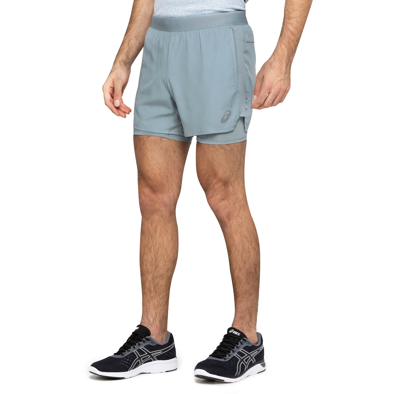 Short Masculino ASICS 5&quot; 2 Em 1 Mesh Lateral