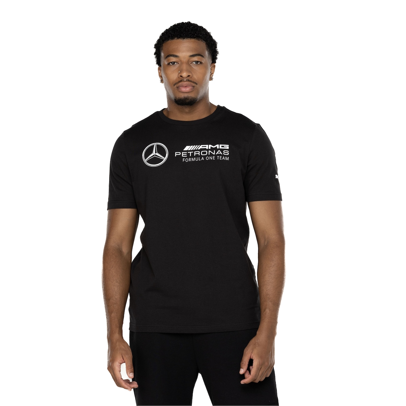 Camiseta Puma Manga Curta Mercedes-AMG Petronas Fórmula1 Logo Tee - Masculina