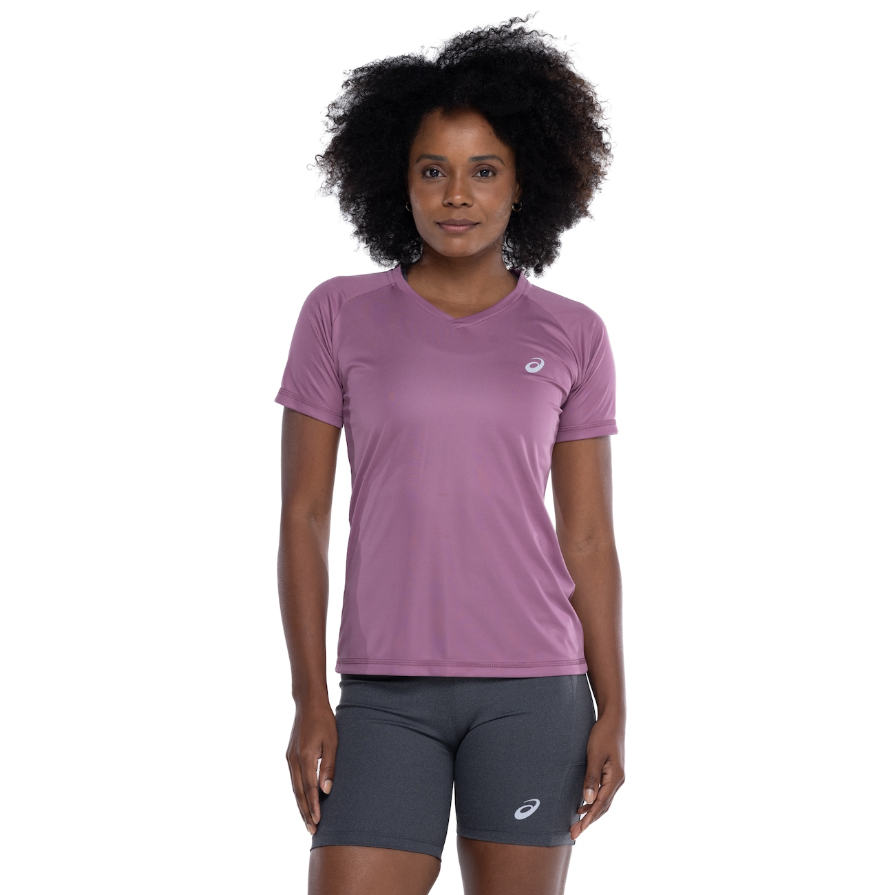 Camiseta ASICS Manga Curta Basic Logo - Feminina