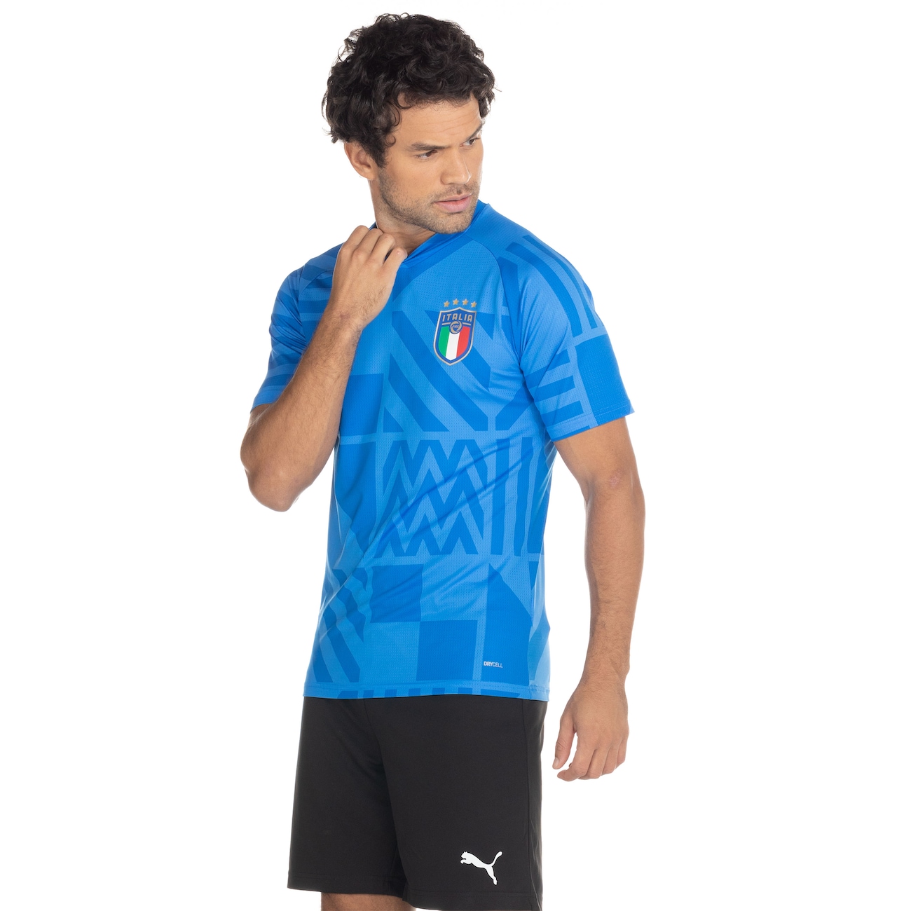 Camisa Pré-Jogo Seleção da Itália 2023 2024 Masculina Player Branc