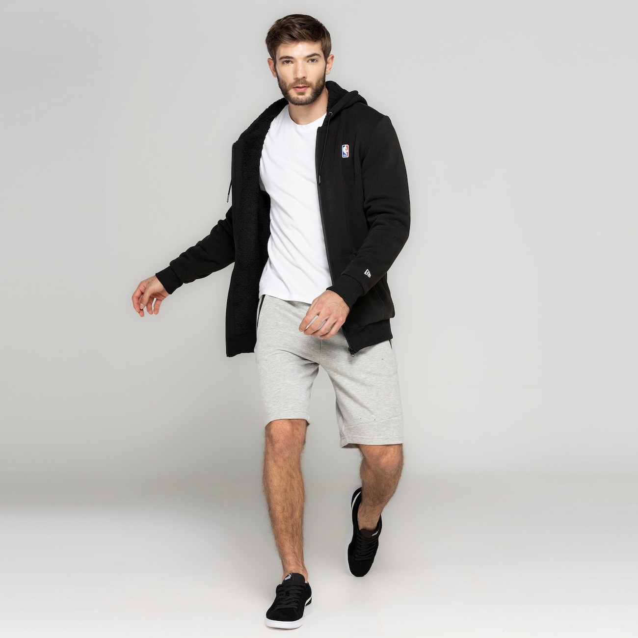 Jaqueta de Moletom NBA com Capuz New Era Basic Masculina Centauro