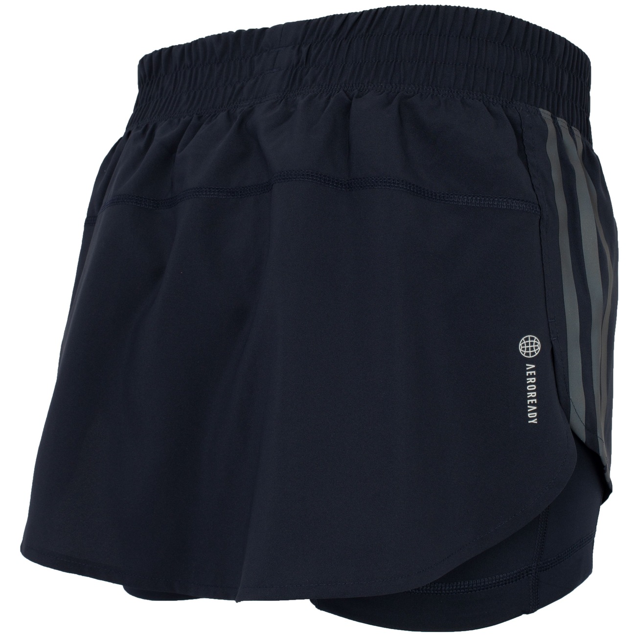 Short Saia Feminino adidas Run Icon 3 Listras - Video 1