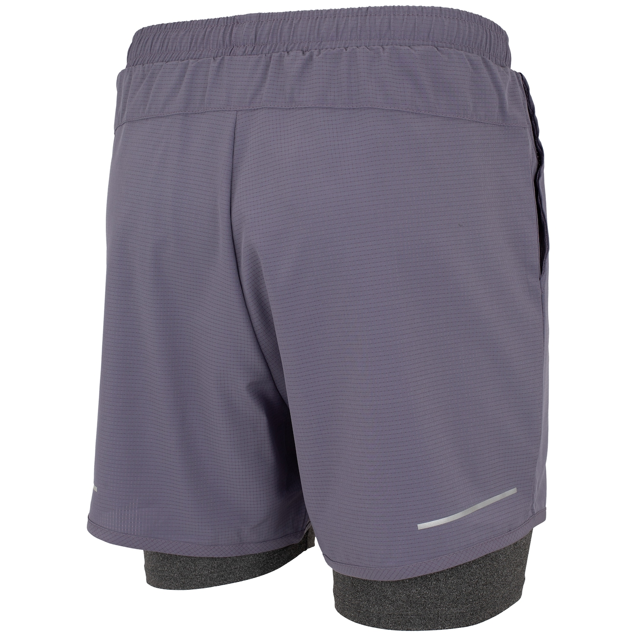 Bermuda Masculina ASICS 5' 2 em 1 Quadriculado - Video 1