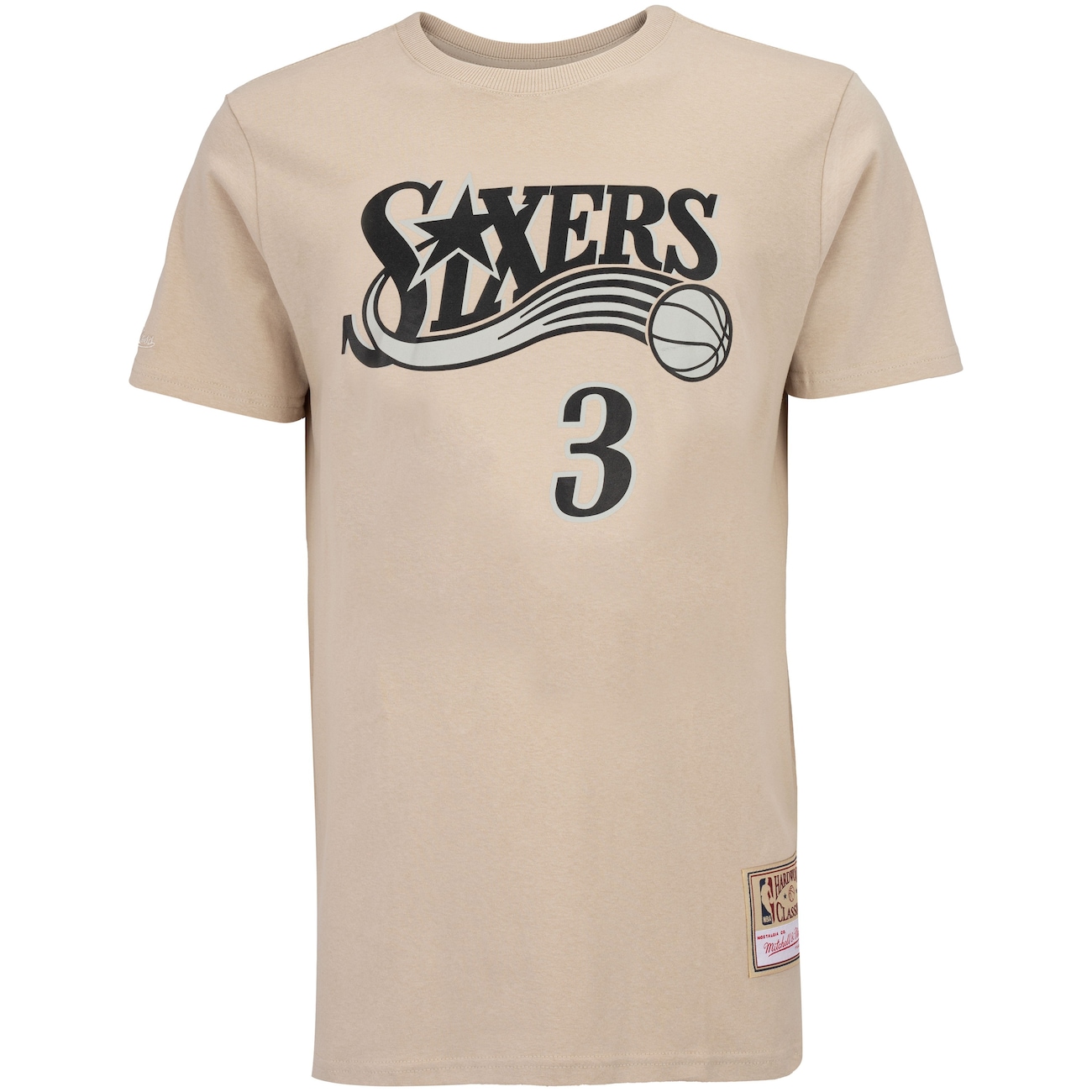 Camiseta Philadelphia 76ers NBA Mitchell & Ness Khaki Black