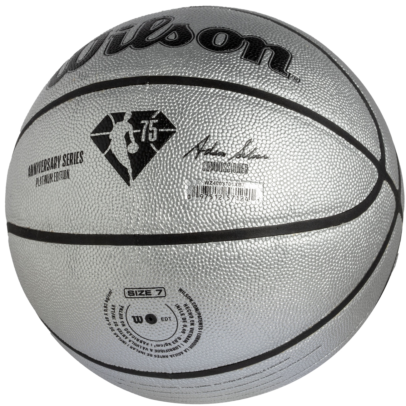 Bola Basquete nba Wilson Anniversary 75 Indoor - Preto no Shoptime