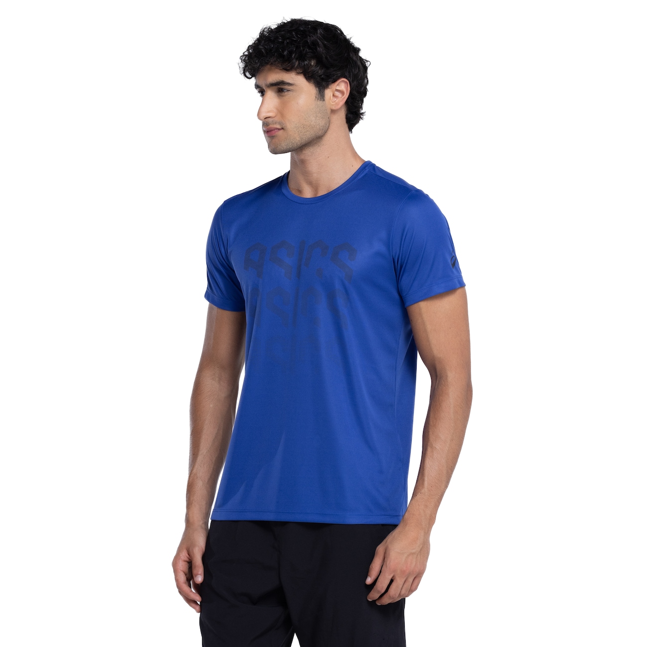 Camiseta Masculina ASICS Manga Curta Logo Ao Cmc Ct