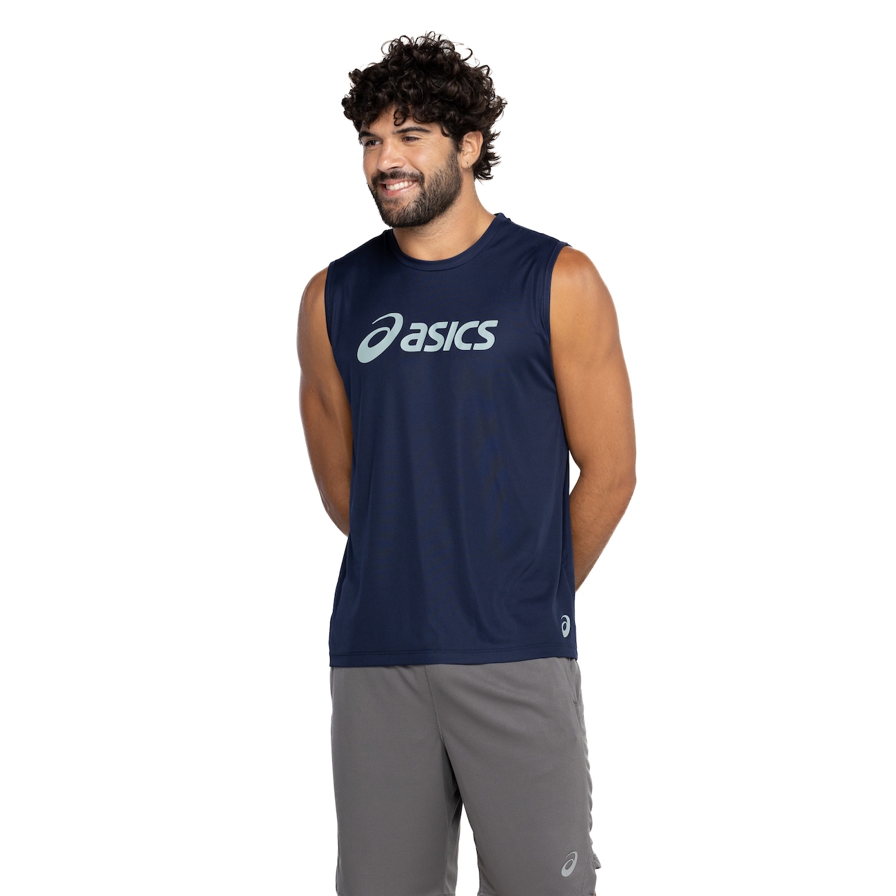 Camiseta Regata Masculina Asics Logo Standard Em Promo O Centauro