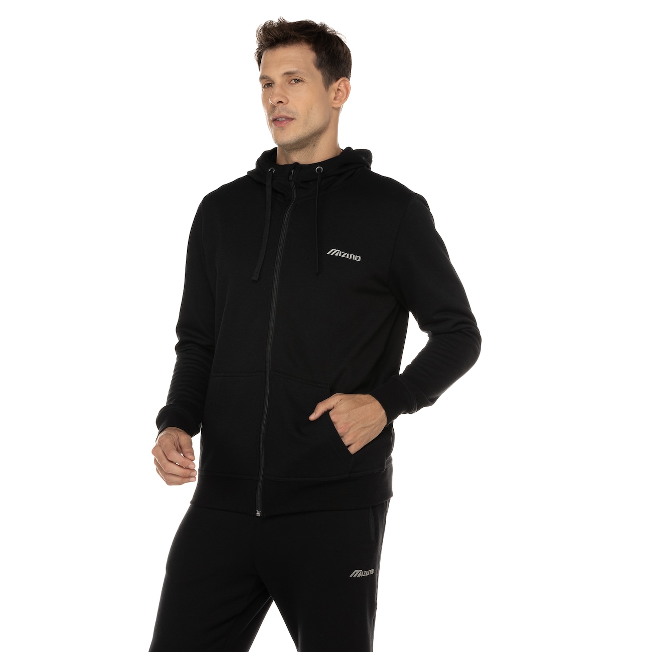 Jaqueta de Moletom Masculina Mizuno com Capuz Zipper Centauro