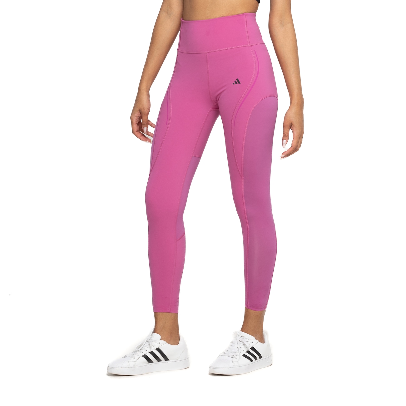 Legging adidas Performance 3 Listras Rosa - Compre Agora