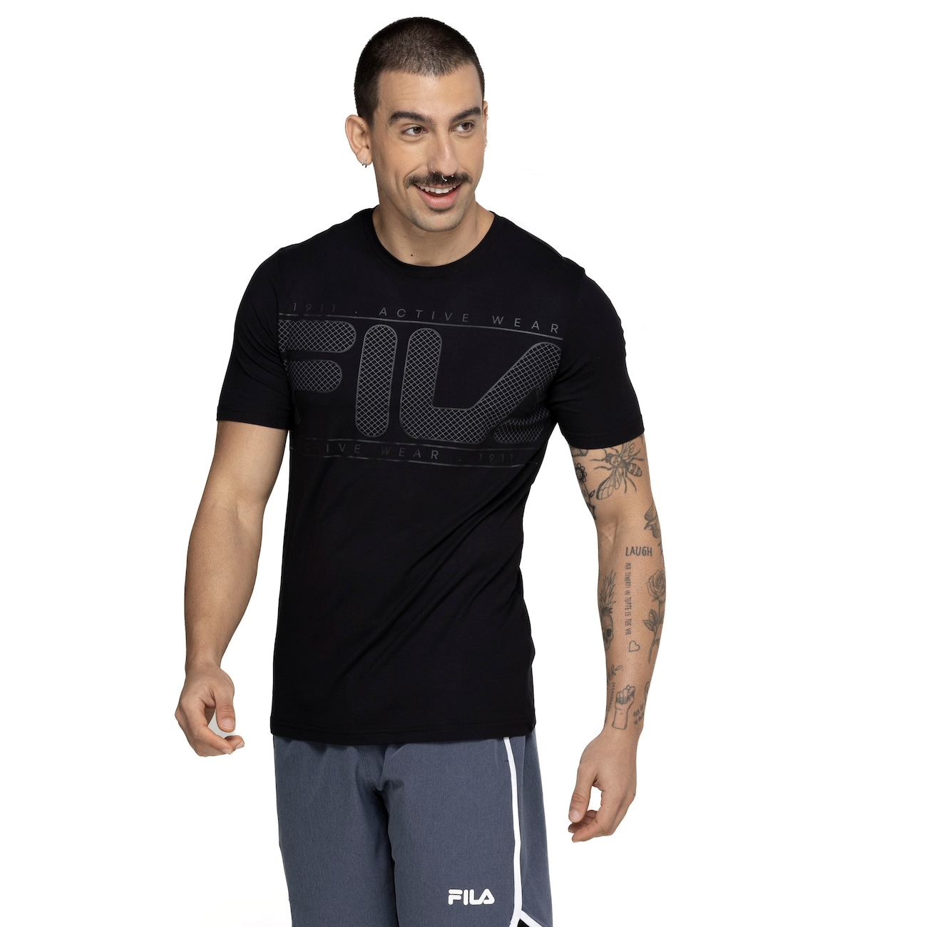 Camiseta Masculina Fila Manga Curta Comfort Logo II