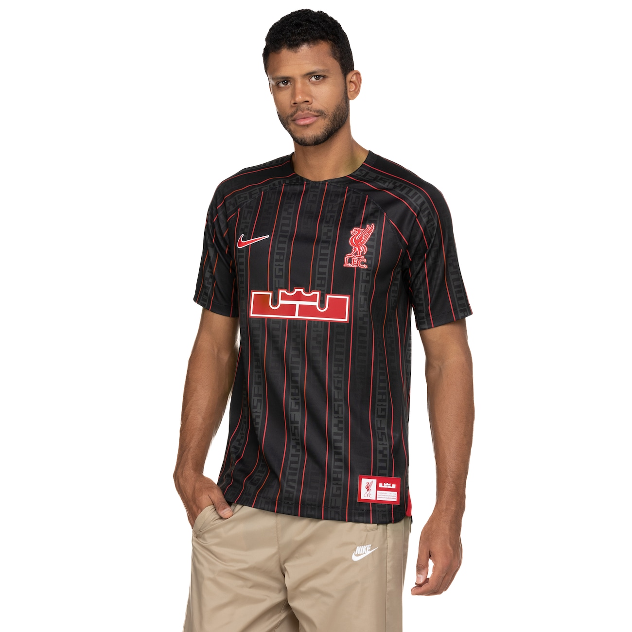 Camiseta Nike Masculina Liverpool & Lebron James Dri-Fit