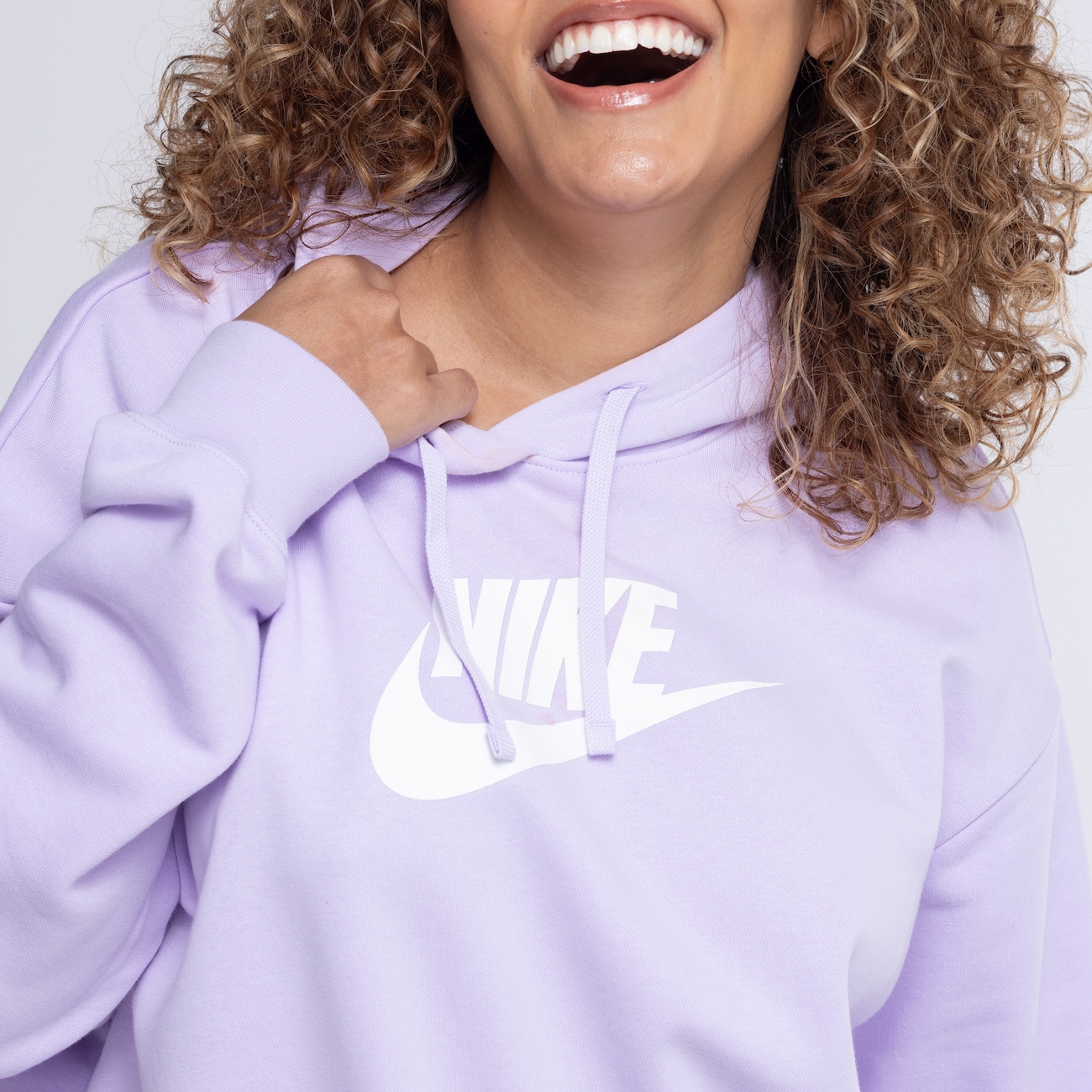 Blusão Nike com Capuz Sportswear Club Flc Gx Crop - Video 1