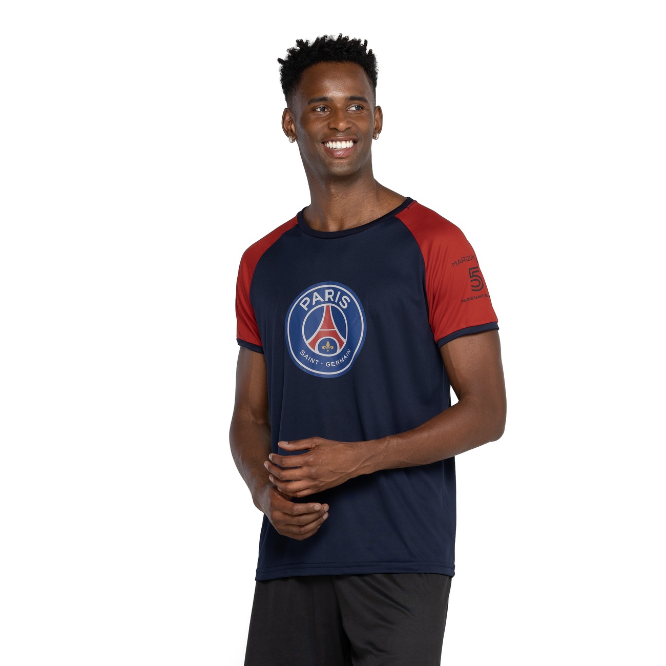Camiseta PSG Masculina Balboa Dry Fit Manga Curta Marquinhos