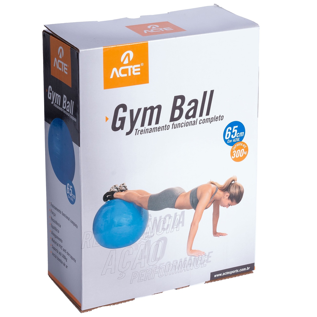 Bola de Ginástica ACTE Sports 65 cm com Bomba de Ar - Video 1
