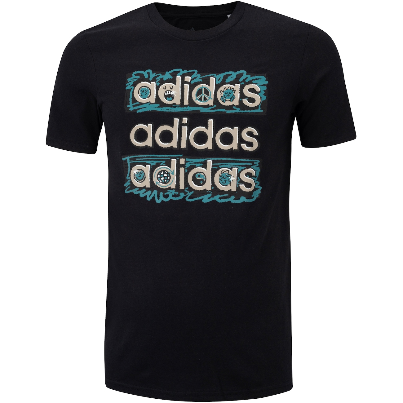 Camiseta Masculina adidas Manga Curta Doodle - Video 1