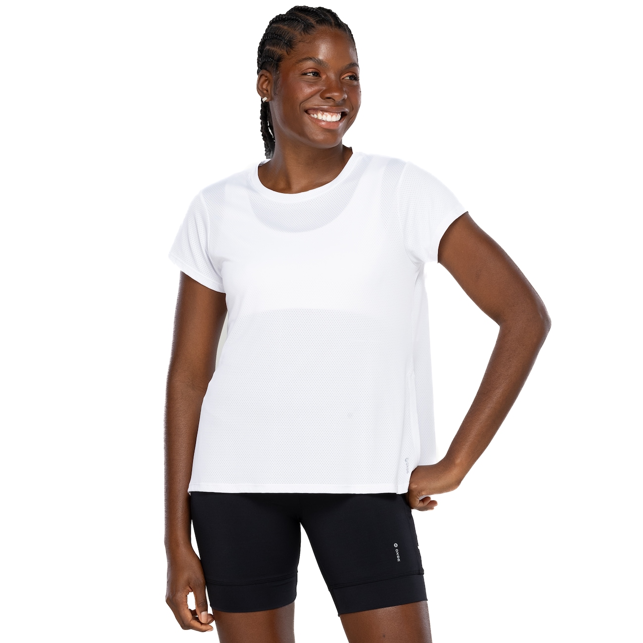 Camiseta Oxer Feminina Alongada Abertura Lateral