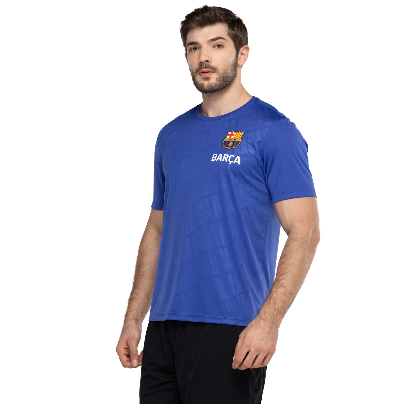 Camiseta Barcelona Masculina Embossed