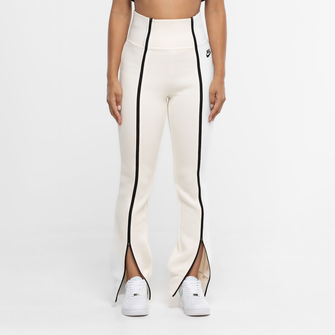 Calça Feminina Nike Sportswear Tch Flc Hr Slim Zip em Promoção