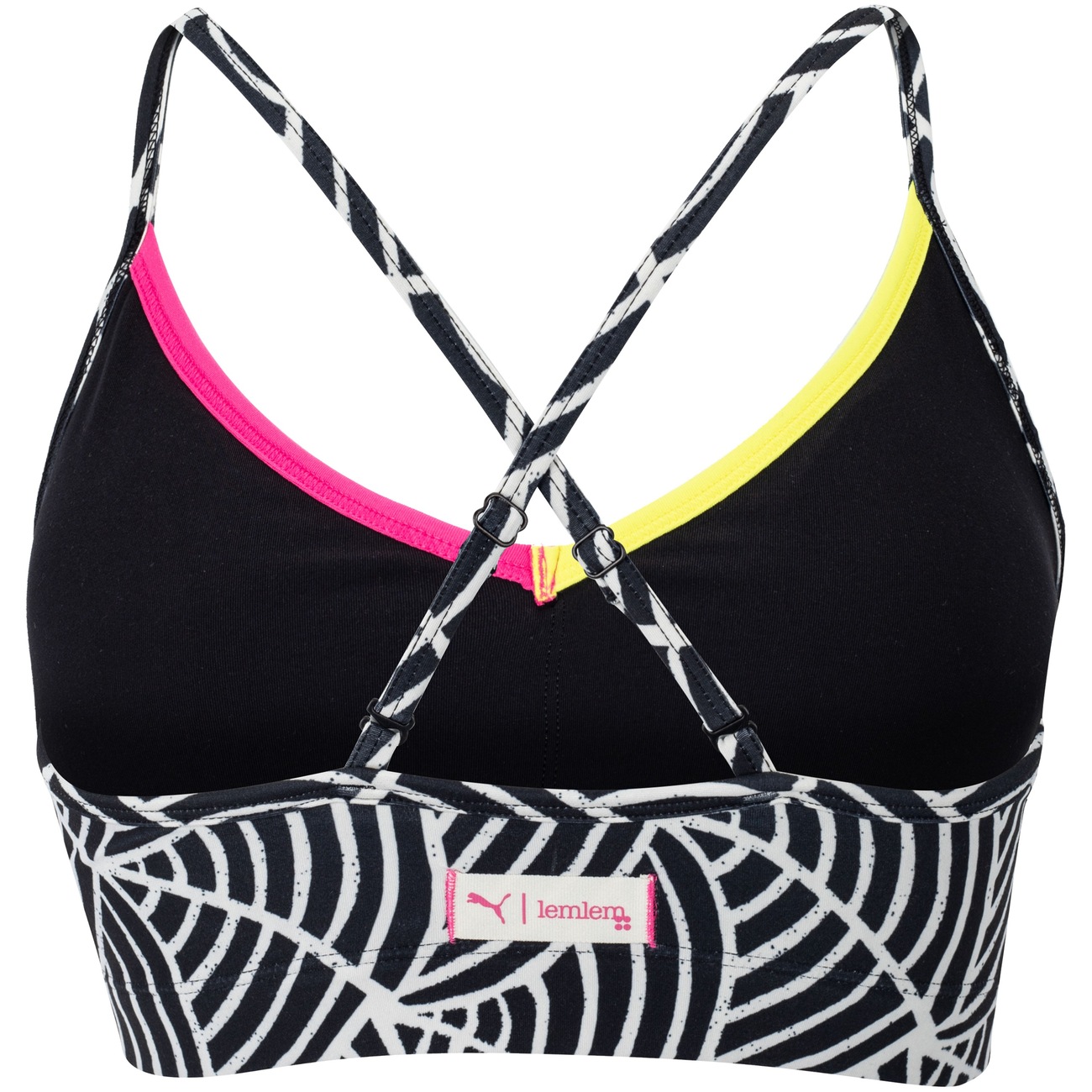 Top Fitness com Bojo Puma Baixa Sustentação Lemlem Low Impact BRA - Adulto - Video 1