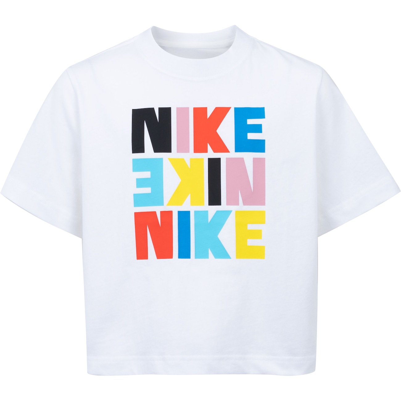 Camiseta Infantil Nike Manga Curta Sportswear Boxy Prin