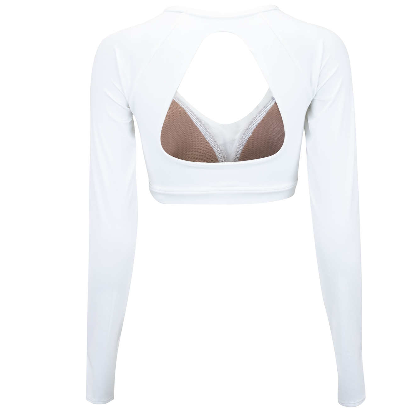 Blusa Cropped Feminina Nike Manga Longa com Bojo LS TOP BRA - Video 1