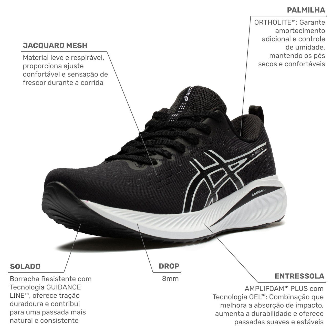 Tênis ASICS Gel-Excite 10 Masculino em Promoção | Centauro