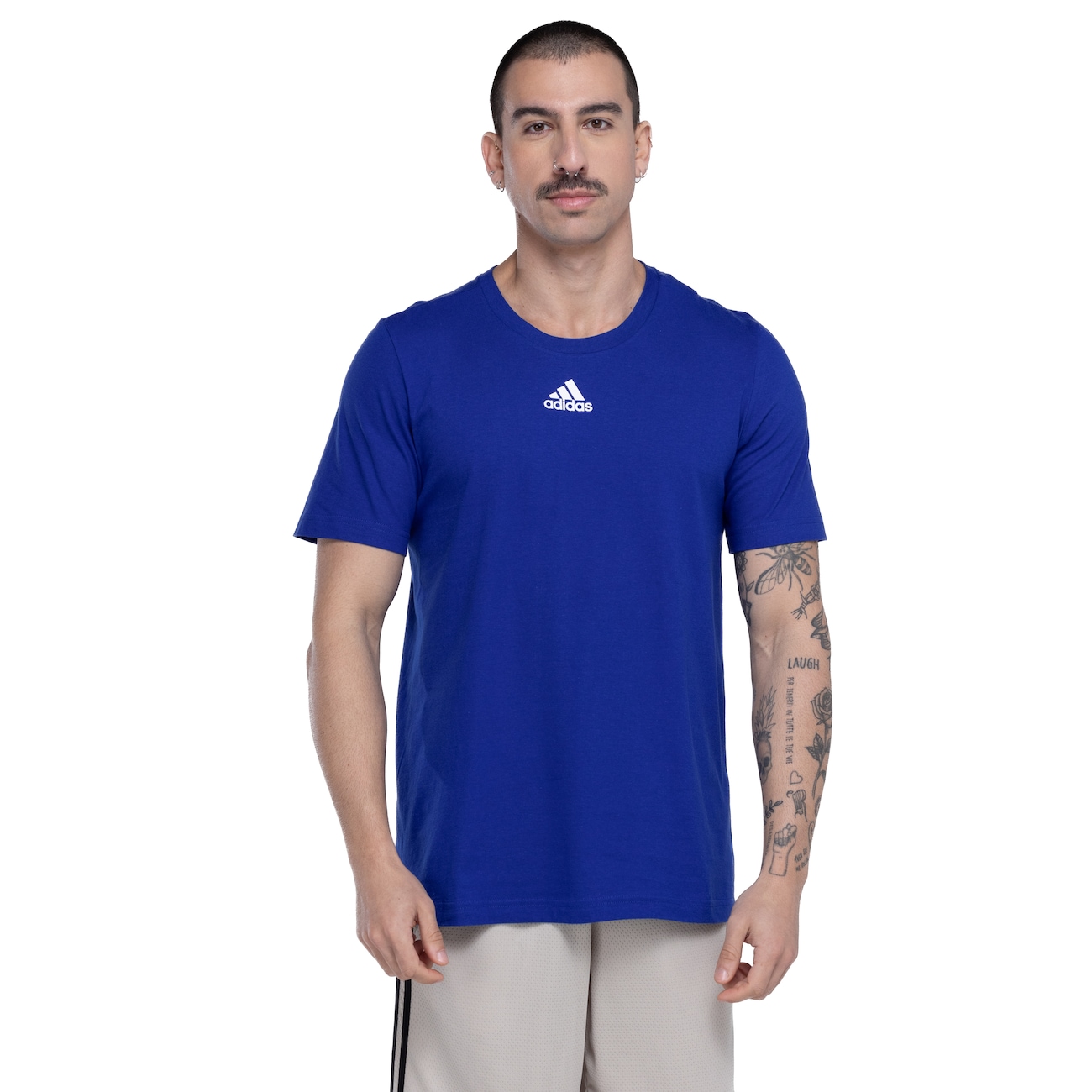 Camiseta Masculina adidas Manga Curta Small Logo