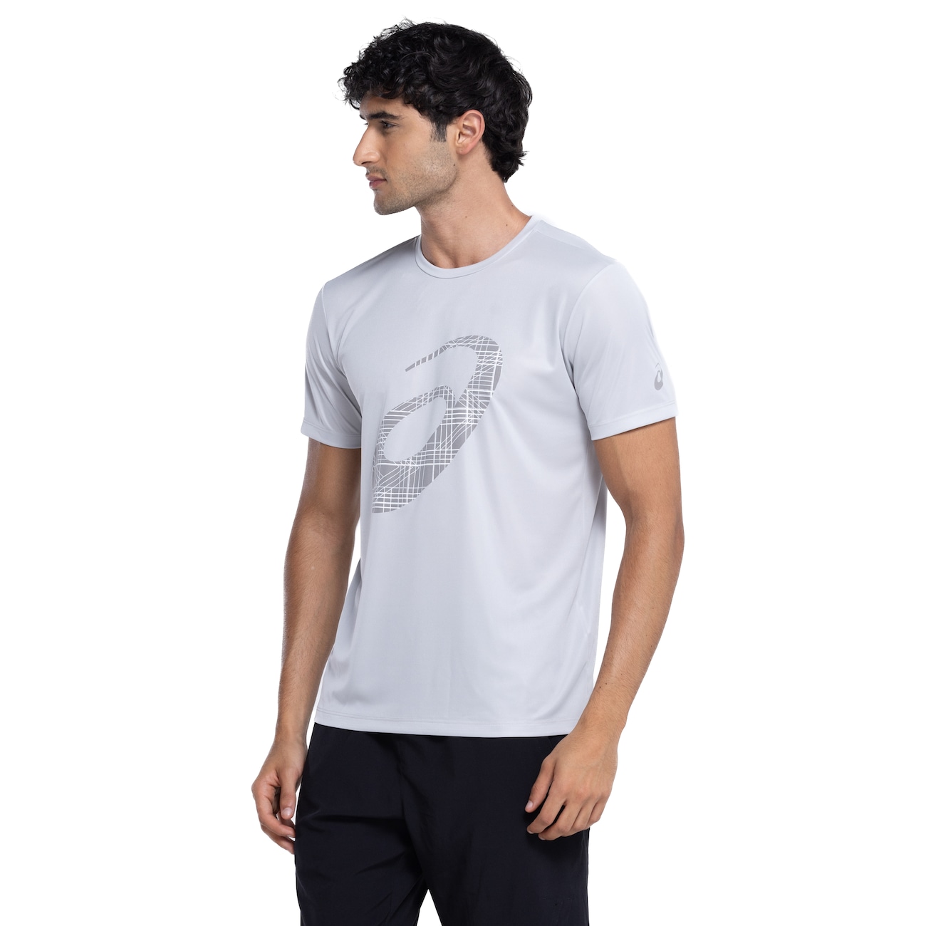 Camiseta Masculina ASICS Manga Curta Anti Odor Estampa Treino