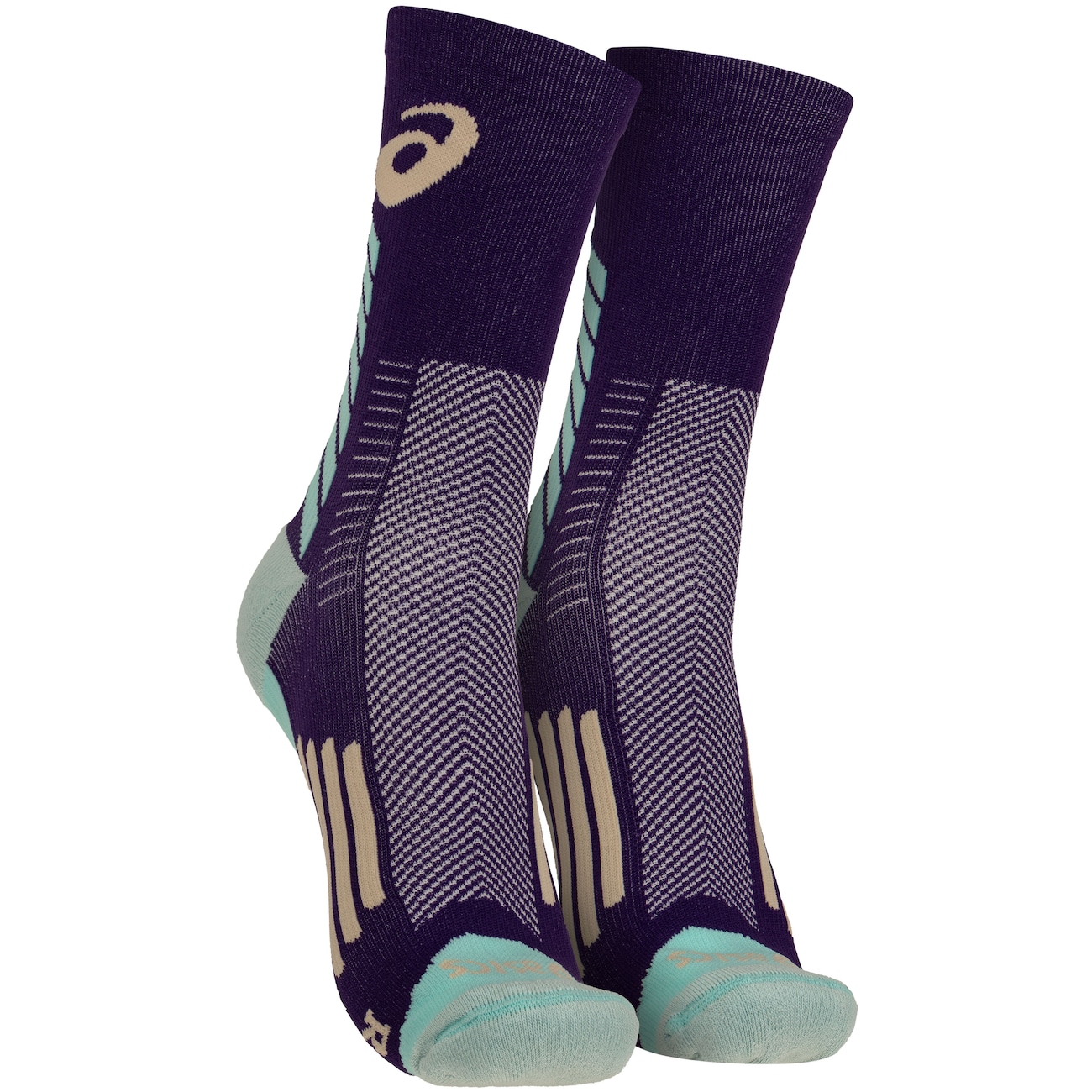 Meia Rally Crew Cano Alto Tamanho 39-44 ASICS Adulto