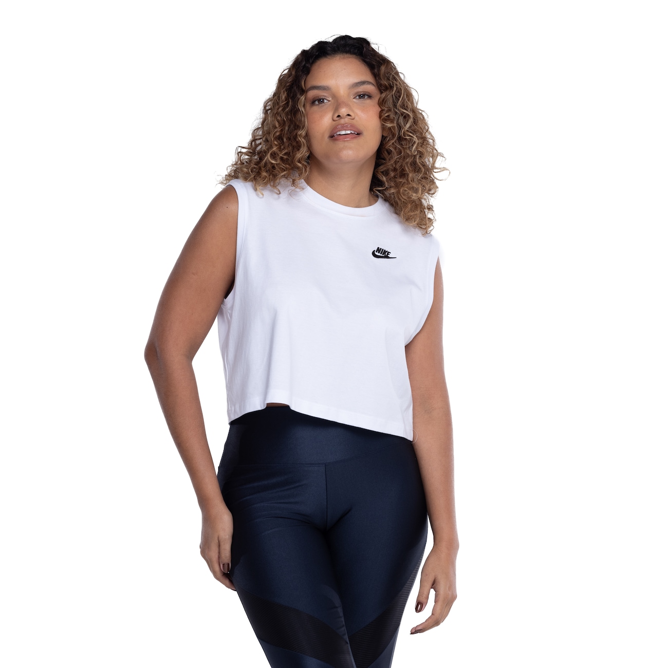 Blusa Cropped Feminina Nike Club SL Tee