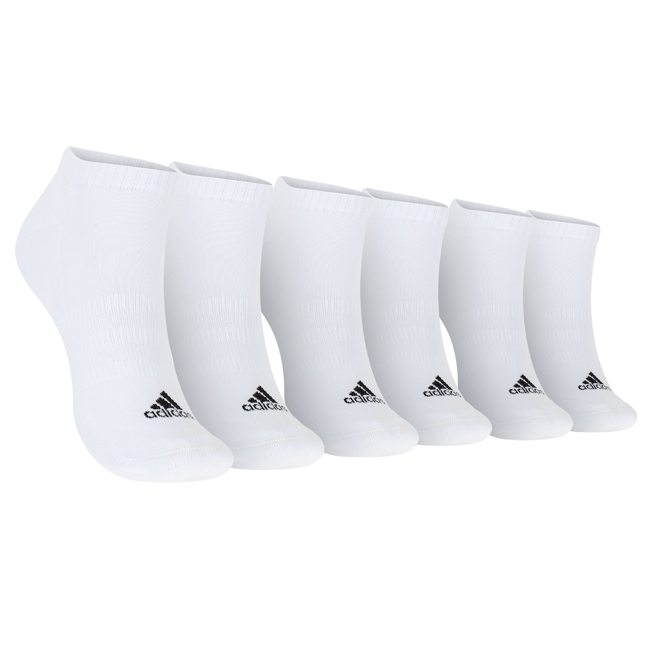 Kit de Meia adidas Cano Baixo Cush 3 Pares Adulto