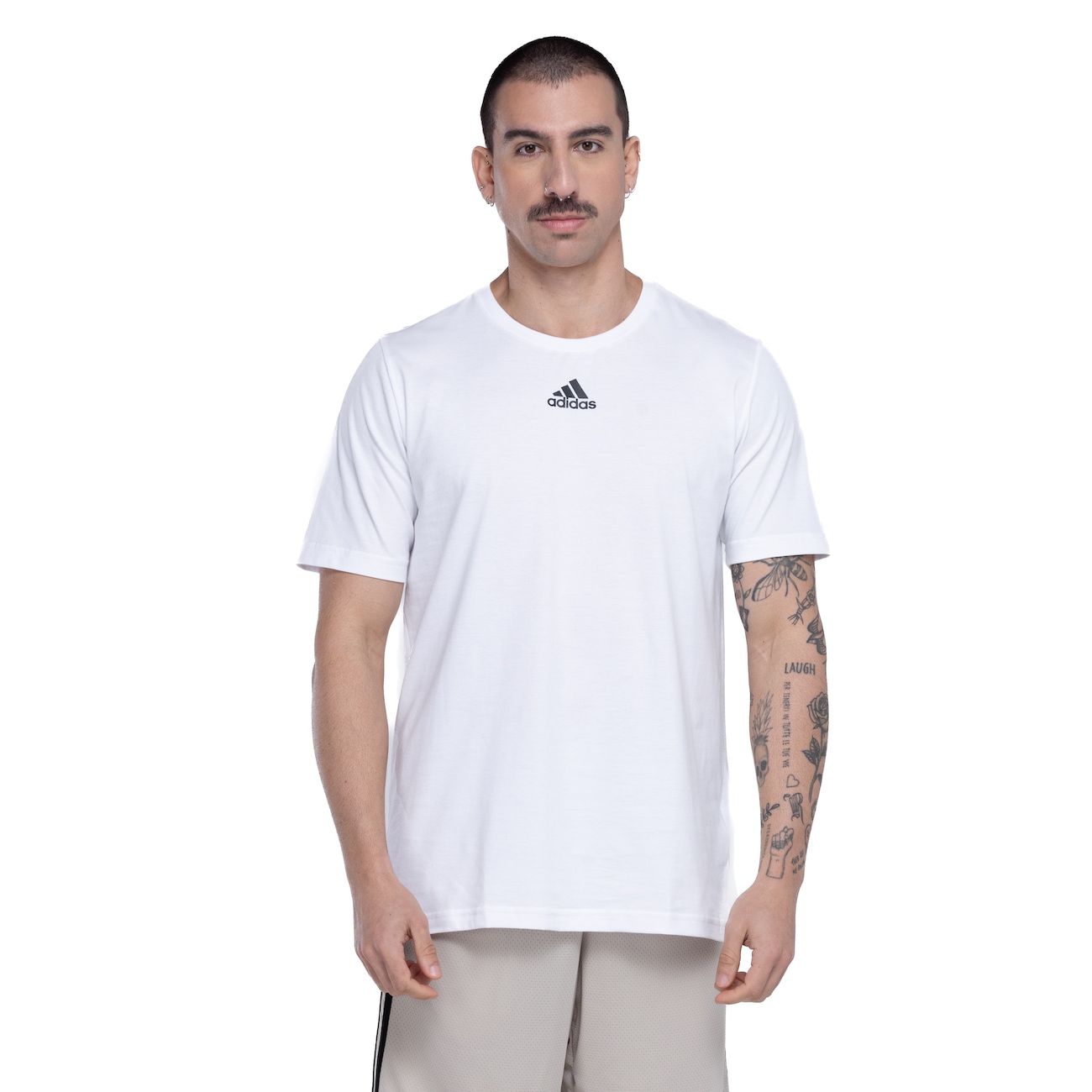 Camiseta Masculina adidas Manga Curta Small Logo