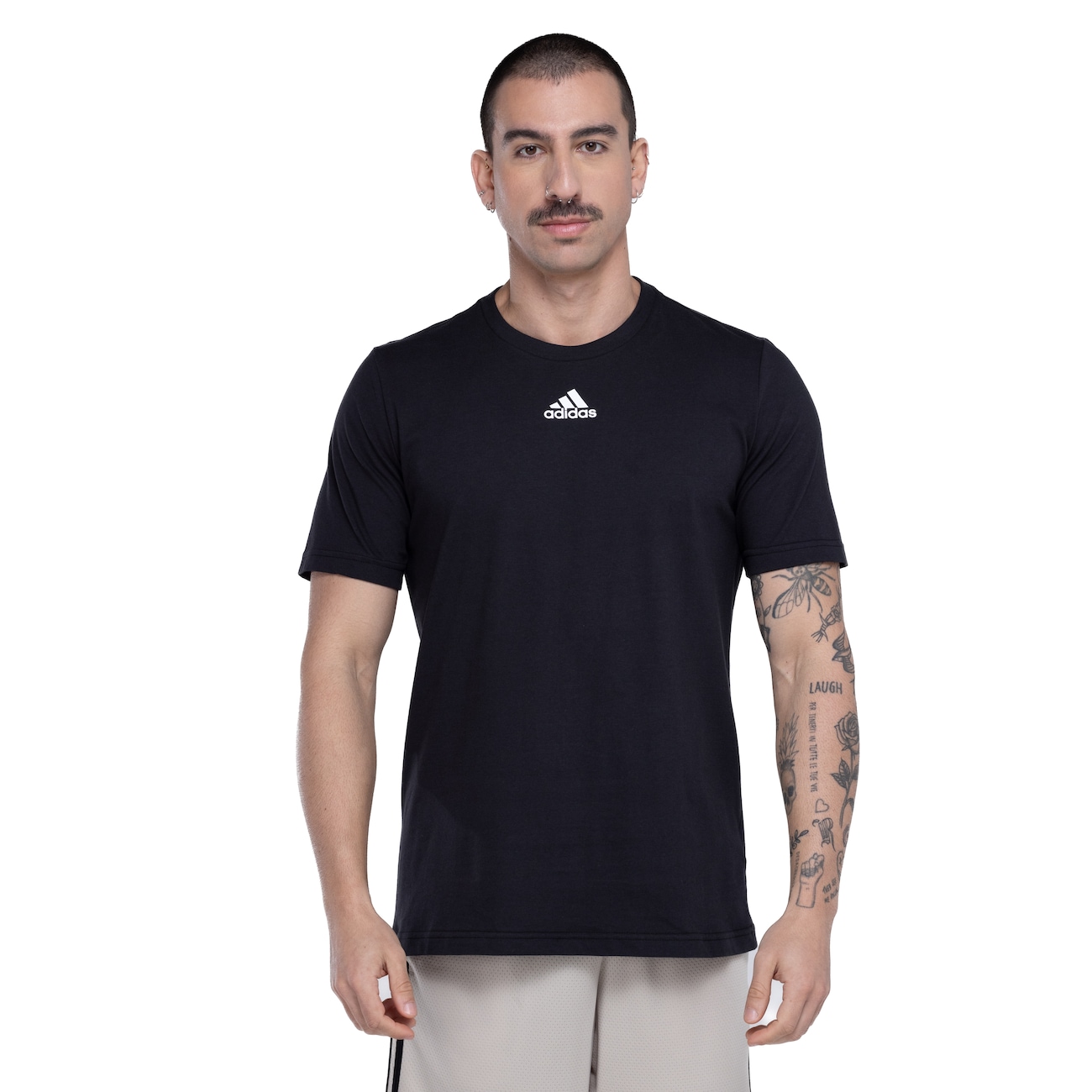 Camiseta Masculina adidas Manga Curta Small Logo