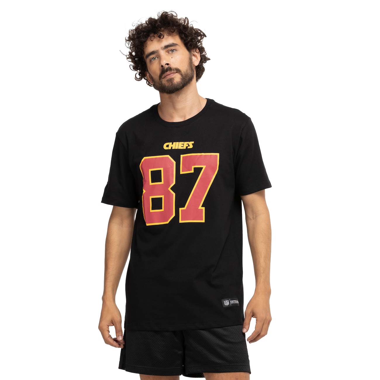 Camiseta do Kansas City Chiefs NFL Masculina Player Kelce NF023 em