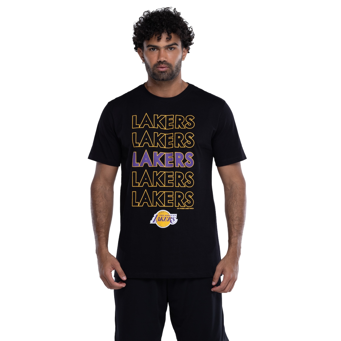 Camiseta do Los Angeles Lakers NBA Masculina NB958 Contour