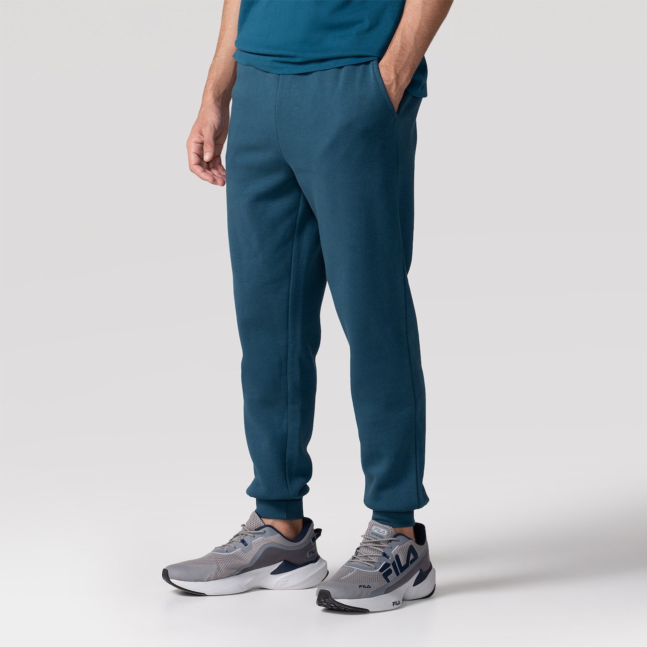 Calça Jogger Masculina Oxer Moletom Bolso