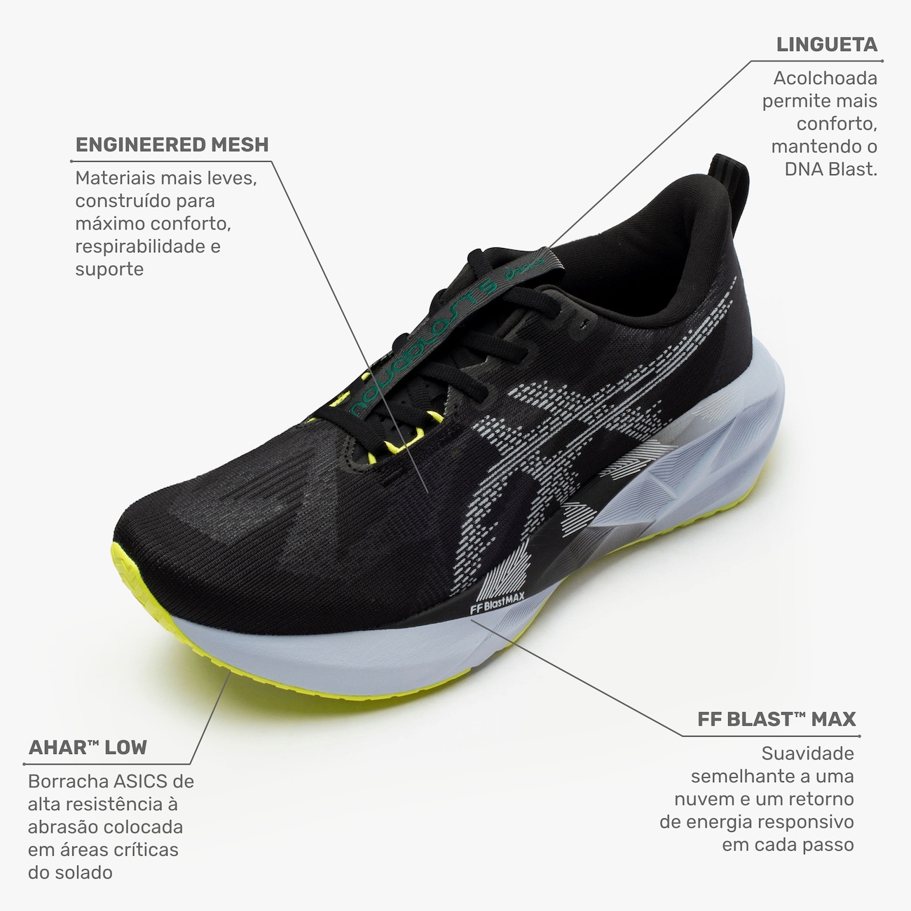 Tênis ASICS Novablast 5 Masculino | Centauro