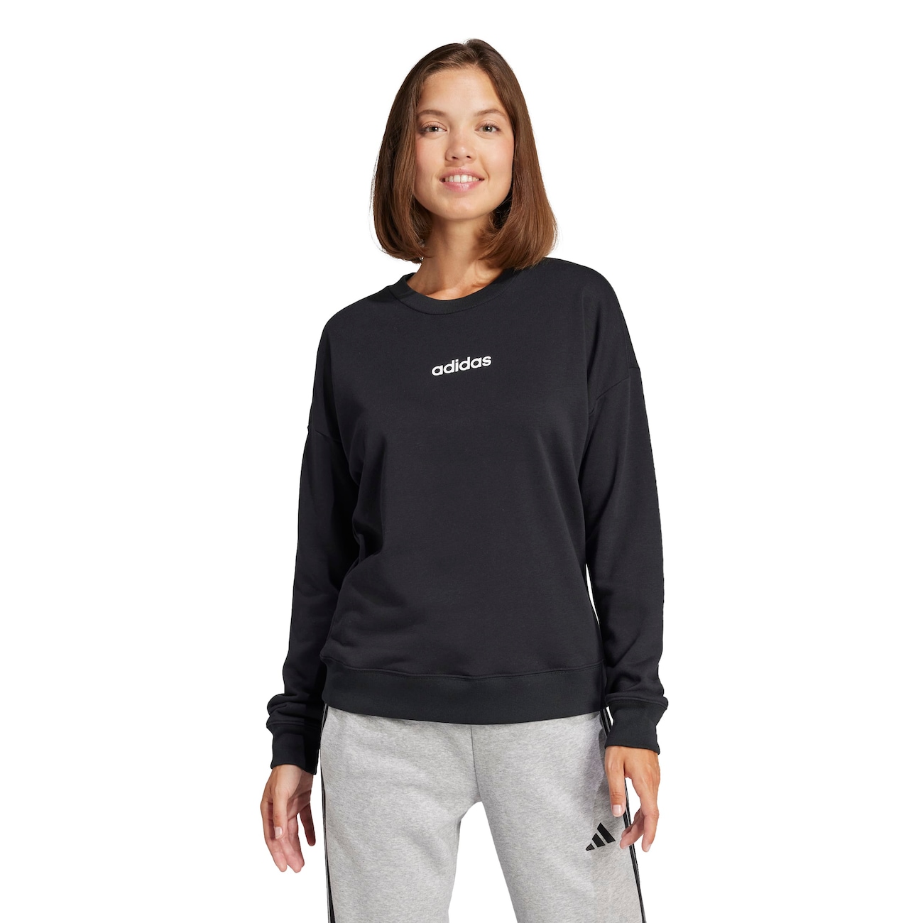 Blusa de Moletom Feminina adidas Logo Linear | Centauro