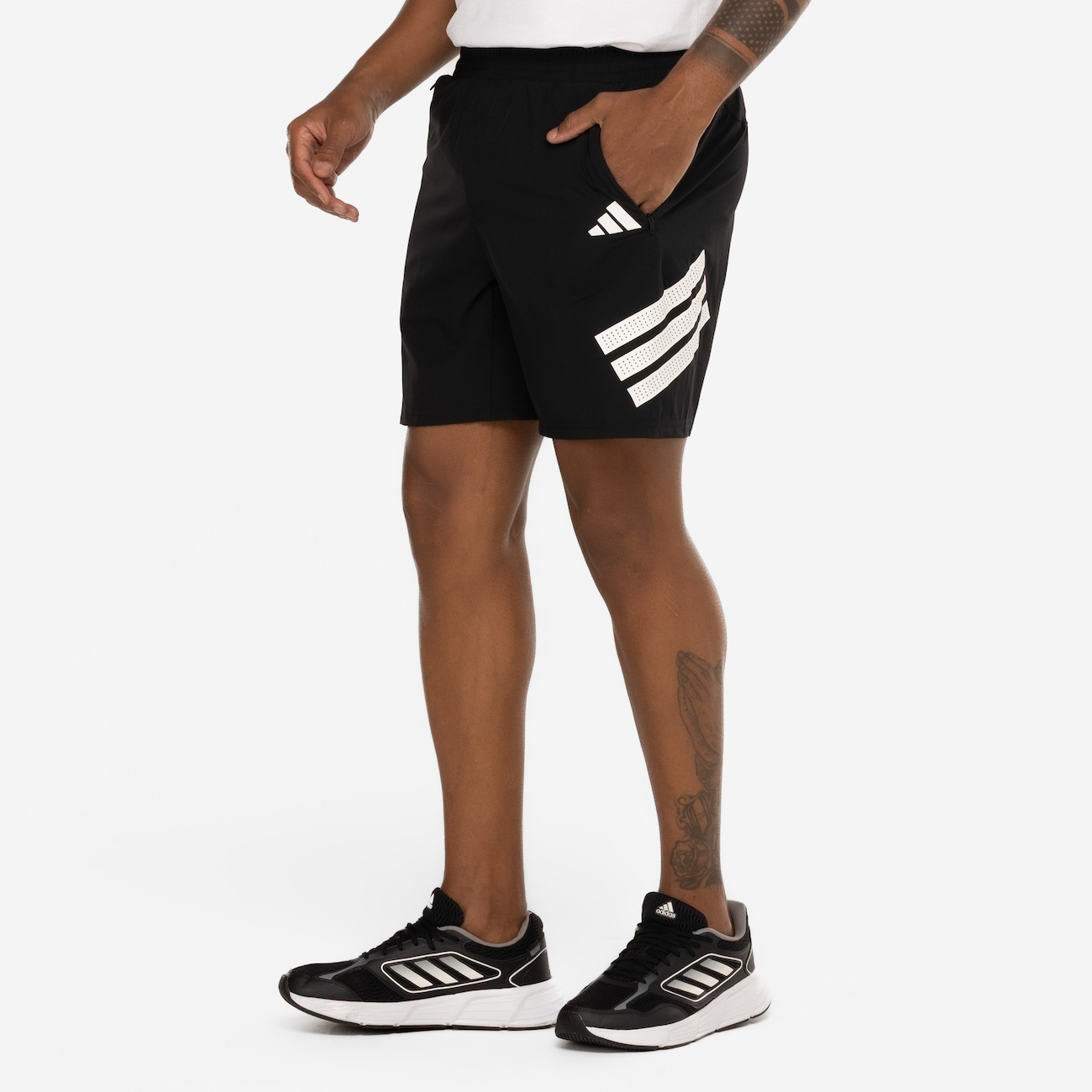 Bermuda Masculina adidas Gym 3 Listras - Video 1