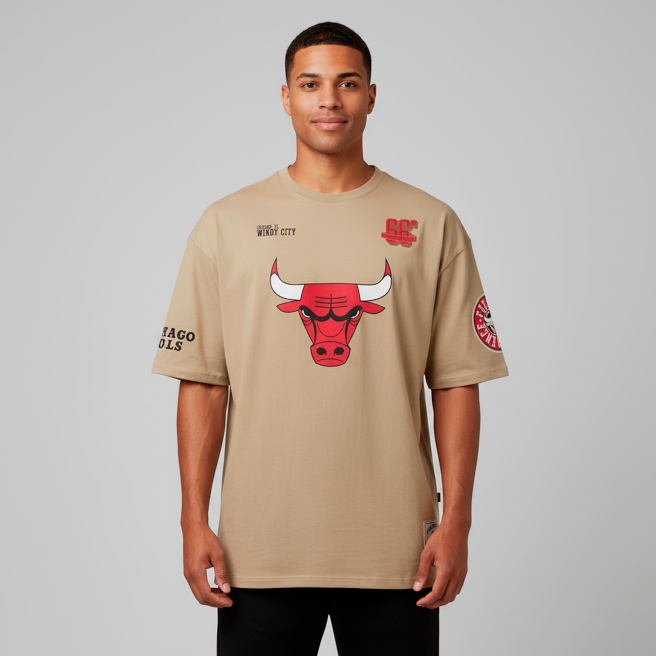 Camiseta do Chicago Bulls NBA Masculina Pennant N0539 em Promoção