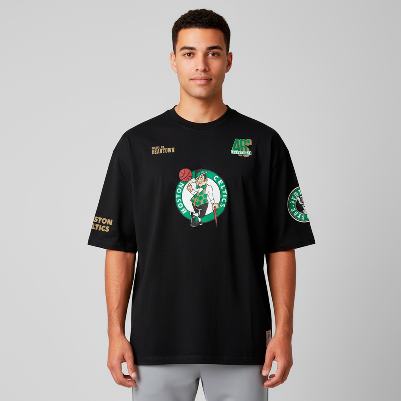 Camiseta do Boston Celtics NBA Masculina Pennant N0540 em Promoção