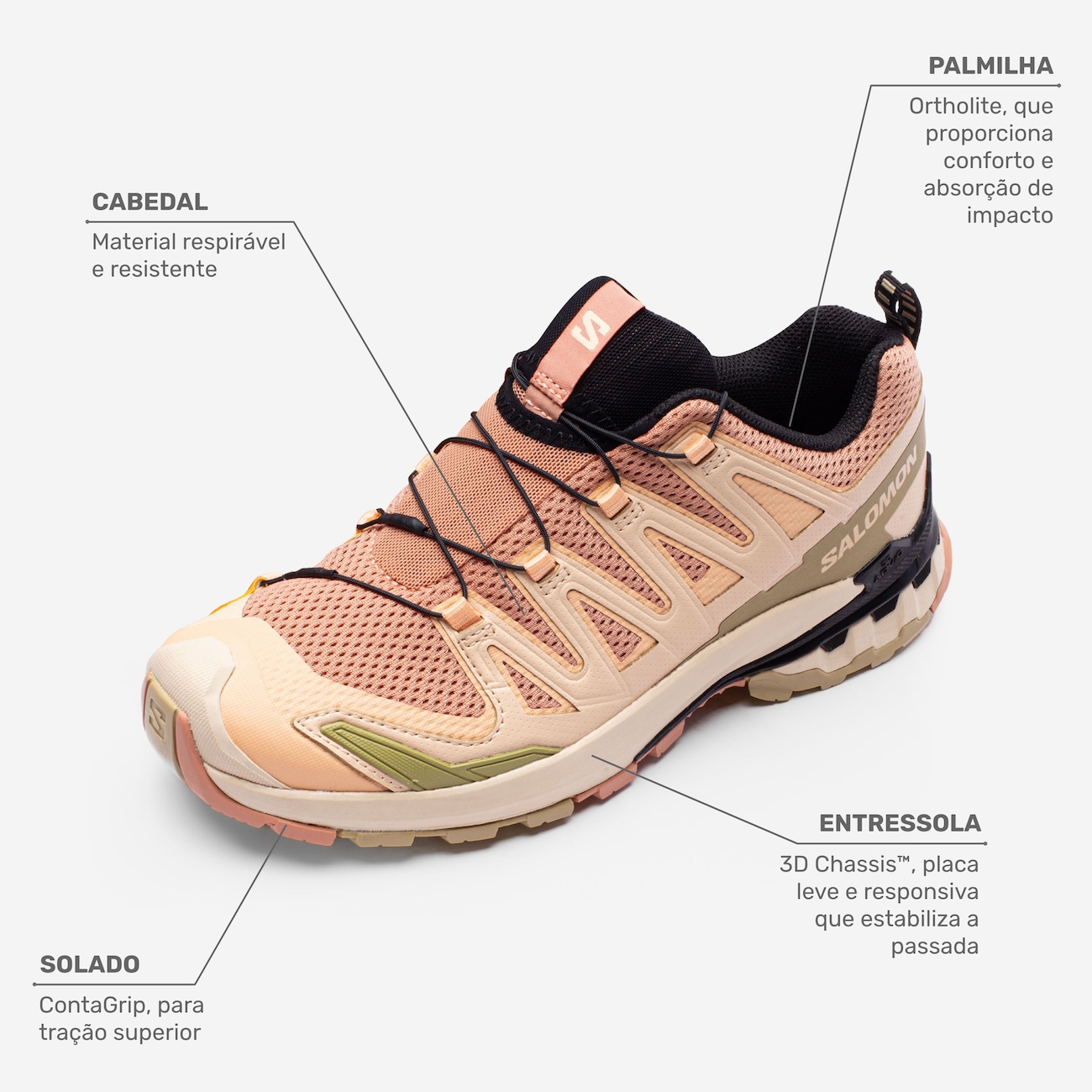 Tênis Feminino Salomon XA Pro 3D V9 em Promoção | Centauro
